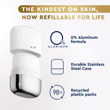 Load image into Gallery viewer, Dove 0% Aluminum Women's Deodorant Refill, Cucumber and Green Tea, 1.13 oz