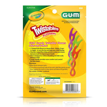 Load image into Gallery viewer, GUM Crayola Twistables Kids Flossers with Fluoride - Designed for Little Hands - Three Fun Fruit Flavors - Easy to Use Kids Floss Picks for Children Ages 3+, 90 ct