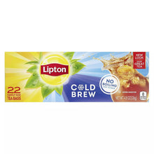 Load image into Gallery viewer, Lipton, Black Tea, Cold Brew, Family Size Tea Bags, 22-Count Boxes (Pack of 3)