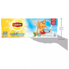Load image into Gallery viewer, Lipton, Black Tea, Cold Brew, Family Size Tea Bags, 22-Count Boxes (Pack of 3)