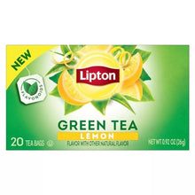Load image into Gallery viewer, Lipton Lemon Green Tea Bags, Unsweetened Hot Tea Or Iced Tea (20ct - Pack Of 6)