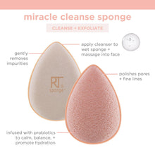 Load image into Gallery viewer, Real Techniques Miracle Cleanse Sponge, Facial Cleansing Beauty Sponge, Deep Cleansing and Exfoliating, 1 Count