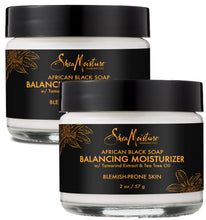 Load image into Gallery viewer, SheaMoisture Skin Care, Face Moisturizer, Authentic African Black Soap Balancing Moisturizer for Acne and Blemish Prone Skin, Tamarind Extract, Tea Tree Oil and Shea Butter, 2 Pack - 2 Oz Ea