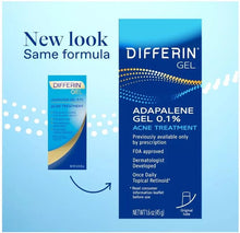 Load image into Gallery viewer, Differin Adapalene Prescription Strength Retinoid Gel 0.1% Acne Treatment , 45g
