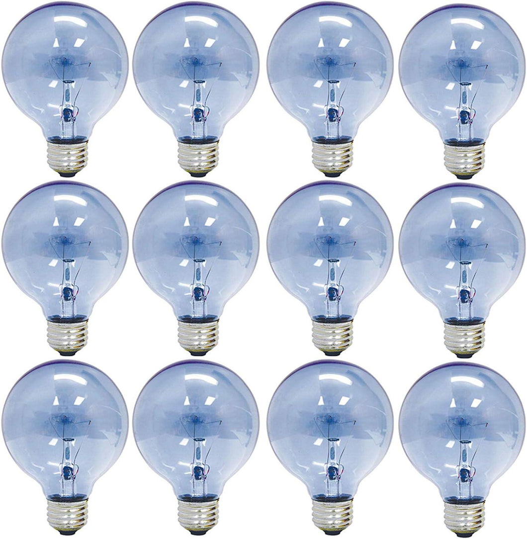 GE Lighting Reveal G25 Globe Light Bulb, 40W, 265 Lumens, E26 Medium Base, (12 Pack)