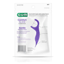 Load image into Gallery viewer, GUM Comfort Slide Floss Picks - Perfect for Tight Teeth - Extra Strong Shred-Resistant Dental Floss, Easy Grip Handle - Dental Flossers for Adults - Fresh Mint Flavor, 120ct ( Pak of 2 )
