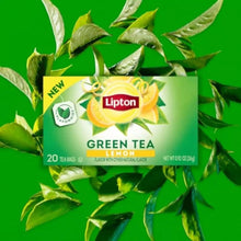 Load image into Gallery viewer, Lipton Lemon Green Tea Bags, Unsweetened Hot Tea Or Iced Tea (20ct - Pack Of 6)
