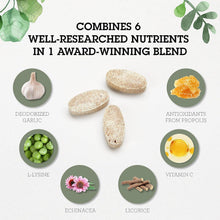 Load image into Gallery viewer, Quantum Health SuperLysine+ Advanced Formula Immune Support Supplement Lysine 1500 mg, Vitamin C Echinacea Licorice Bee Propolis and Odorless Garlic - 180 Tablets (Pack of 2)
