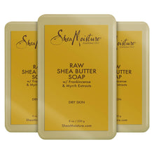 Load image into Gallery viewer, SheaMoisture Face and Body Bar Soap for Dry Skin with Paraben Free, Raw Shea Butter, Myrhh, 8 Ounce, (Pack of 3)
