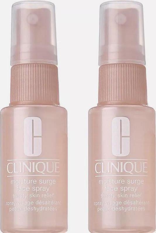 Travel Size Clinique Moisture Surge Face Spray Thirsty Skin Relief, 1 ounce ( 2 Pack )