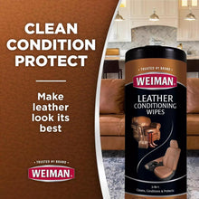 Load image into Gallery viewer, Weiman Leather Wipes (2 Pack) Clean Condition prevent Cracking Or Fading Leather
