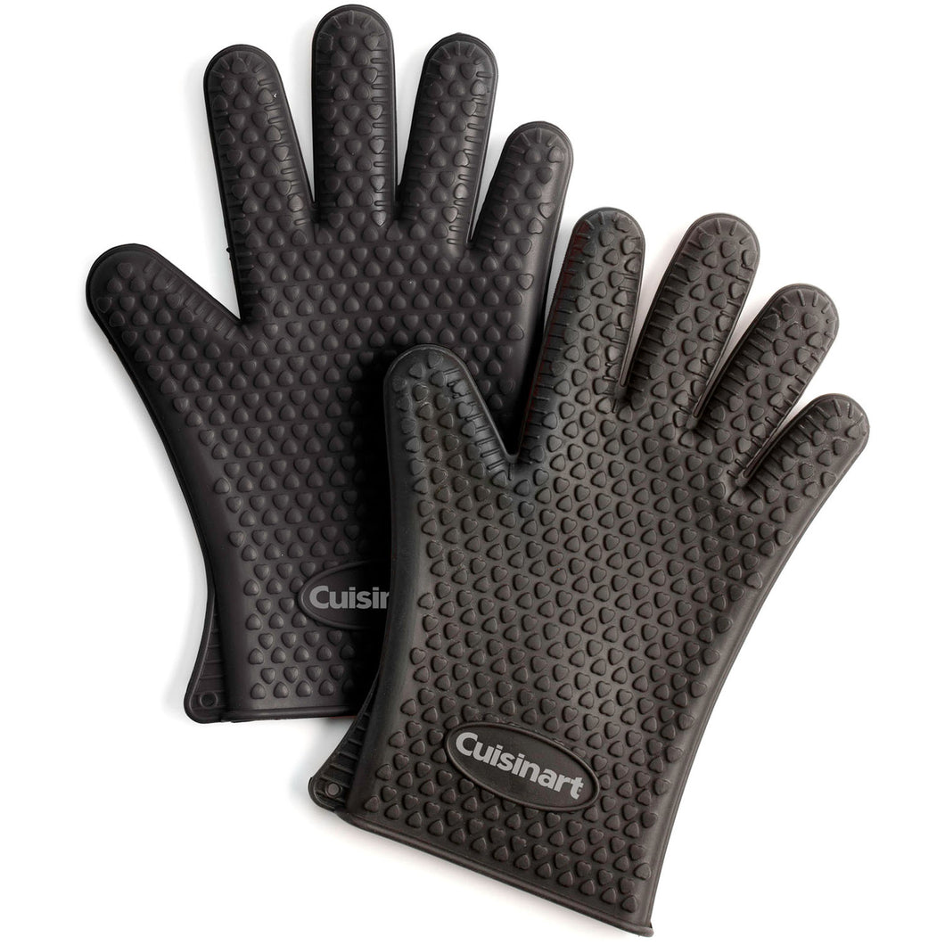 Cuisinart 2 Pack Heat Resistant Silicone Gloves - Waterproof And Dishwasher Safe