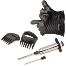 Load image into Gallery viewer, Cuisinart  7-Piece BBQ Pit Kit - Set Includes Meat Shredding Claws, Silicone Gloves, Meat Injector With Replacement Tip
