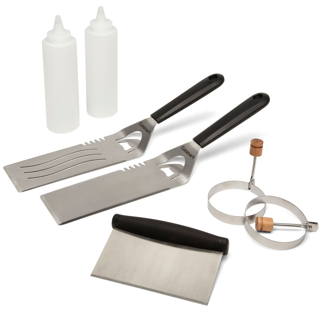 Cuisinart  7-Piece Griddlin' Kit - Includes 2 Spatulas, 2 Squirt Bottles, 2 Silicone Egg Rings, 1 Griddle Scraper