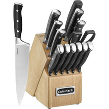 Load image into Gallery viewer, Cuisinart 15 Piece Cutlery Set with Block, Black Stainless
