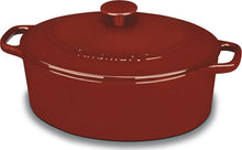 Load image into Gallery viewer, Cuisinart Chef&#39;S Classic Enameled Cast Iron 5.5 Qt. Oval Covered Casserole-Cardinal Red
