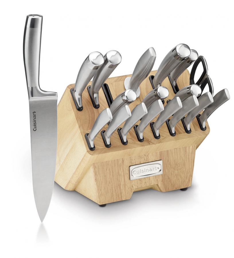 Cuisinart 19-Piece Normandy Collection Stainless Steel Cutlery Knife Block Set