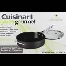 Load image into Gallery viewer, Cuisinart Greengourmet Hard Anodized Eco Friendly Non-Stick 5.5 Qt. Sauté Pan
