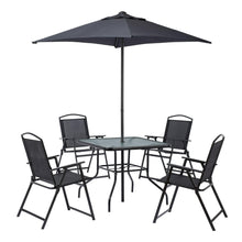 Load image into Gallery viewer, Albany Lane 6-Piece Outdoor Patio Dining Set, Black
