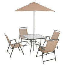 Load image into Gallery viewer, Albany Lane 6 Piece Outdoor Patio Dining Set, Tan
