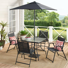 Load image into Gallery viewer, Albany Lane 6-Piece Outdoor Patio Dining Set, Black
