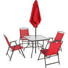 Load image into Gallery viewer, Albany Lane 6 Piece Outdoor Patio Dining Set, Red
