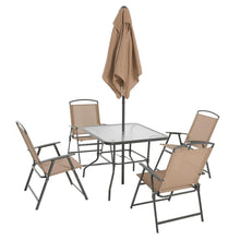 Load image into Gallery viewer, Albany Lane 6 Piece Outdoor Patio Dining Set, Tan
