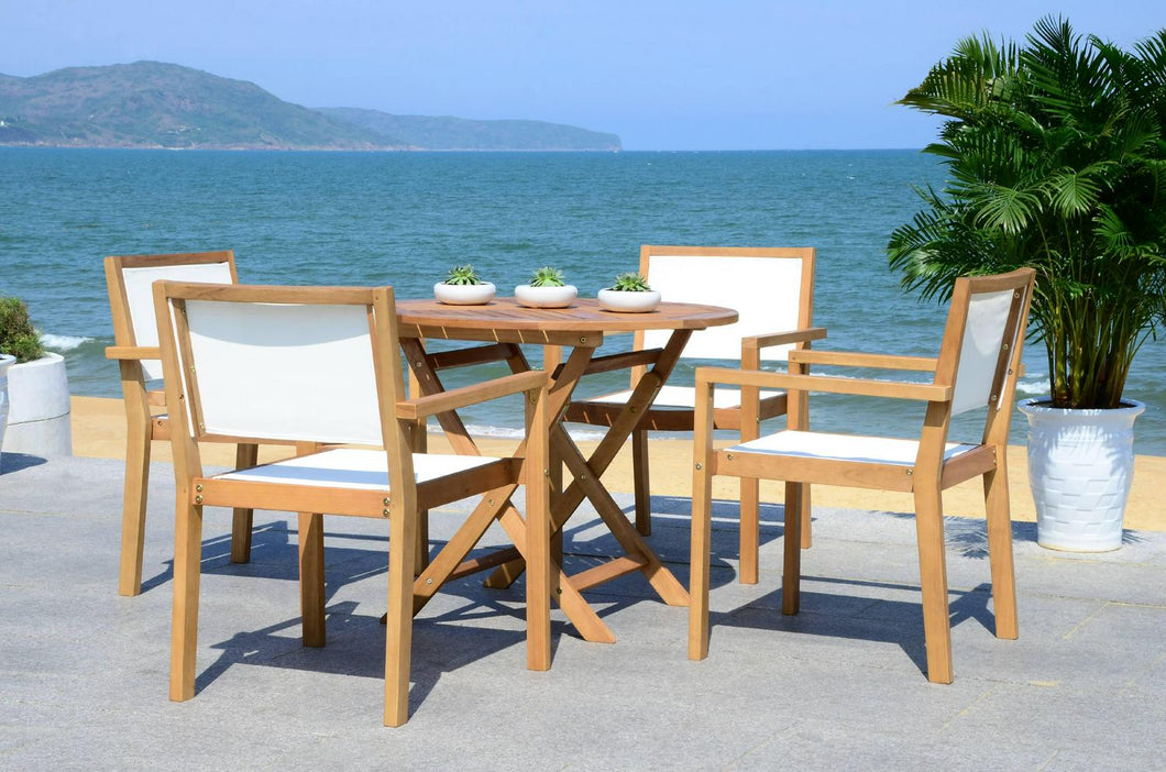 Chante 5 Piece Outdoor Contemporary Dining Set with Cushion